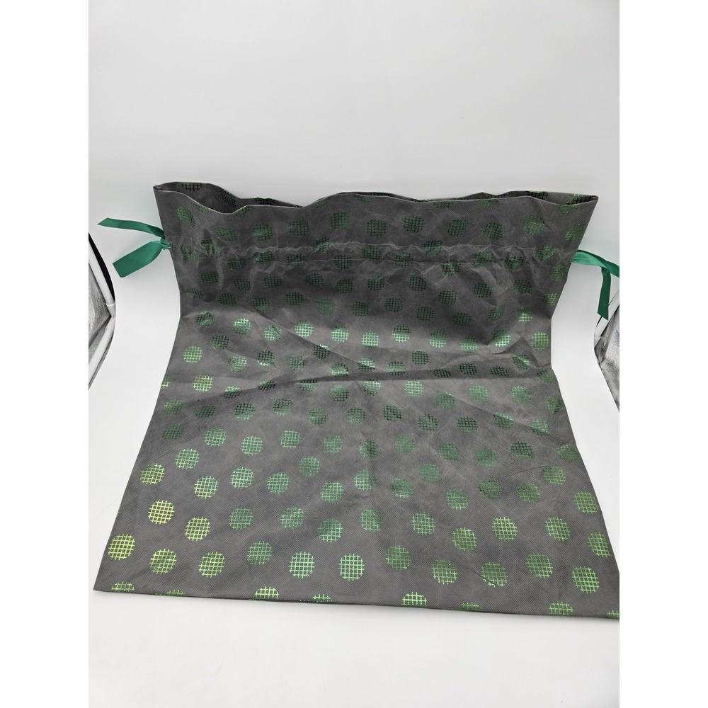 Large Amazon Gift Bag‎ Draw String Style, Gray And Green